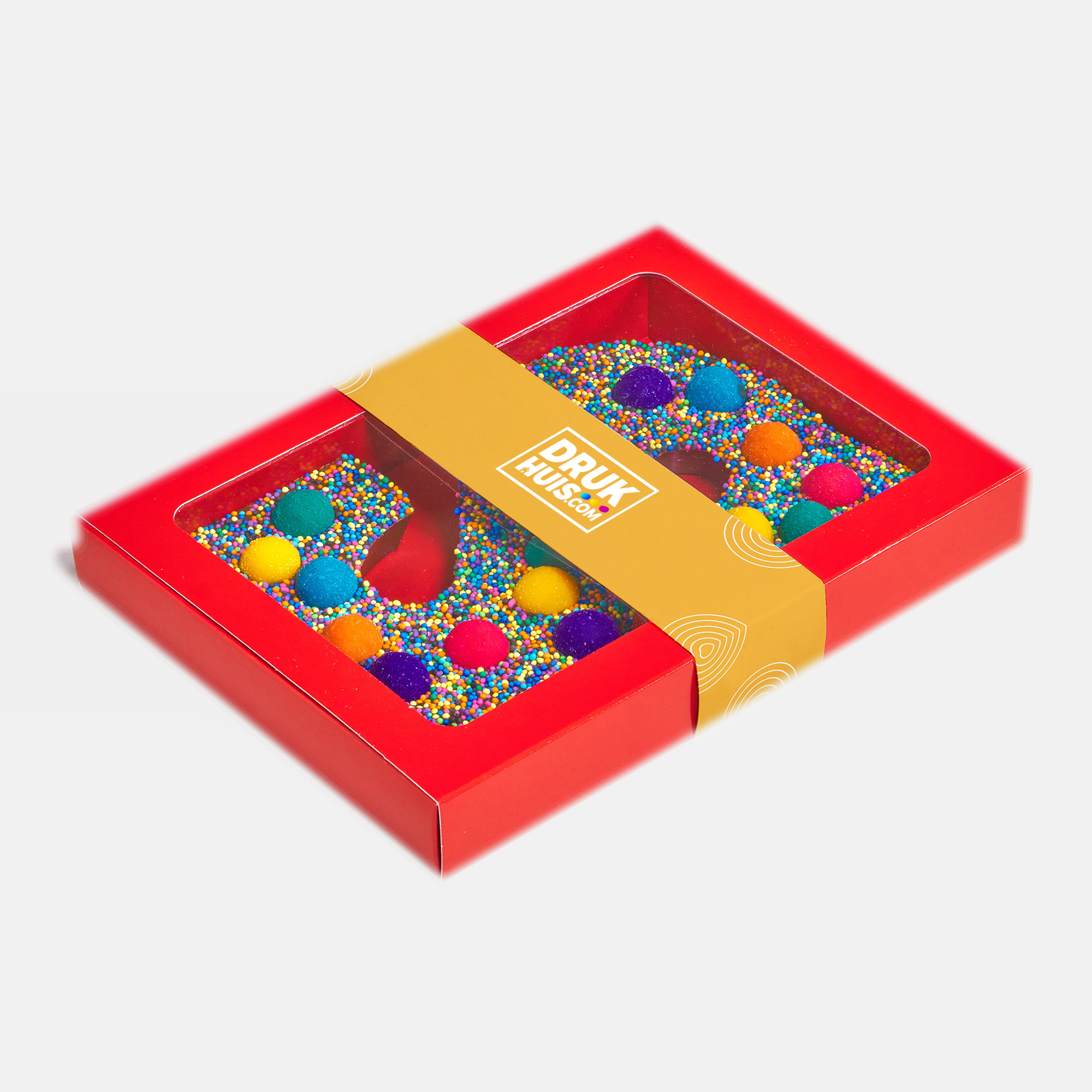 Chocoladeletters met sleeve