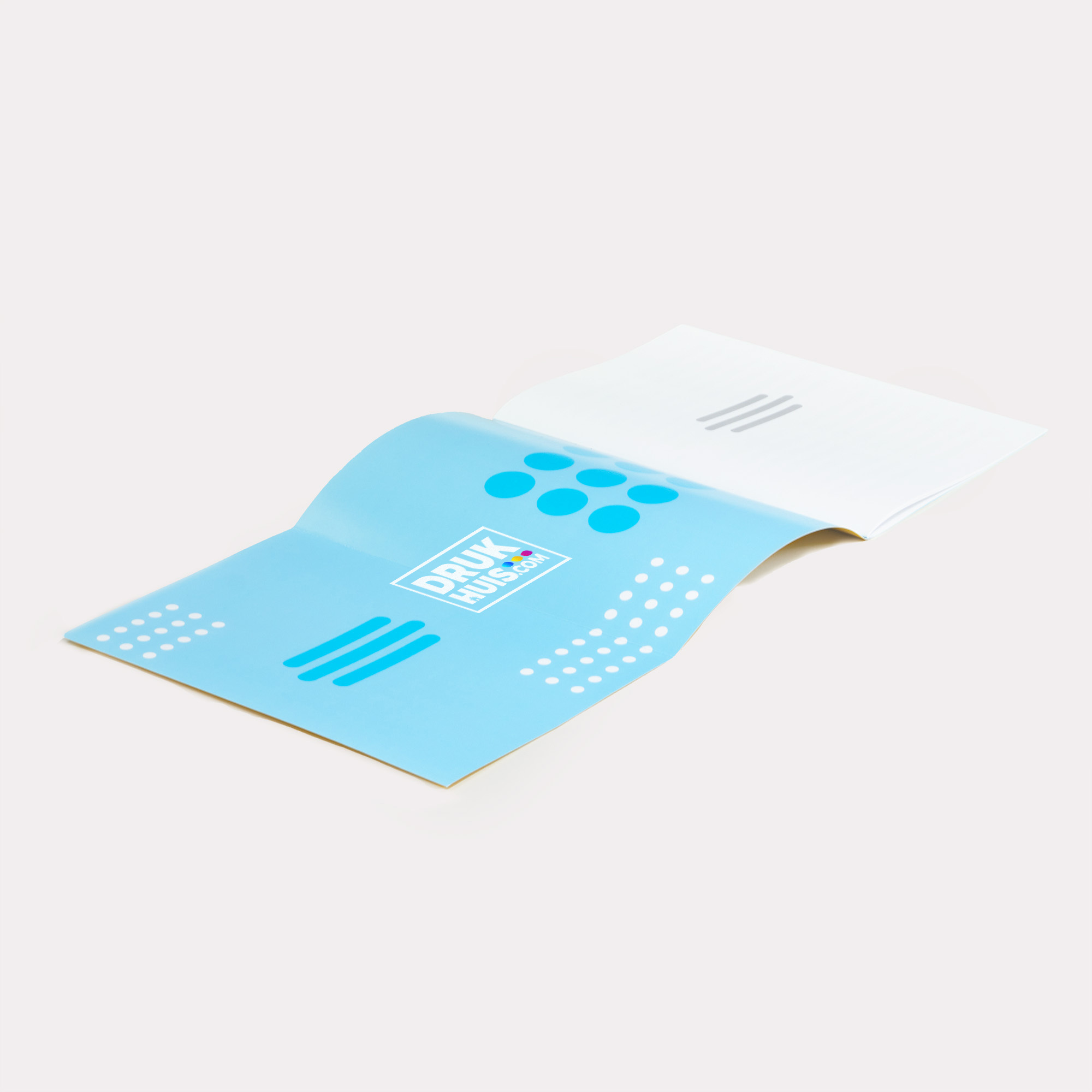 Geniete brochures met flap(pen)