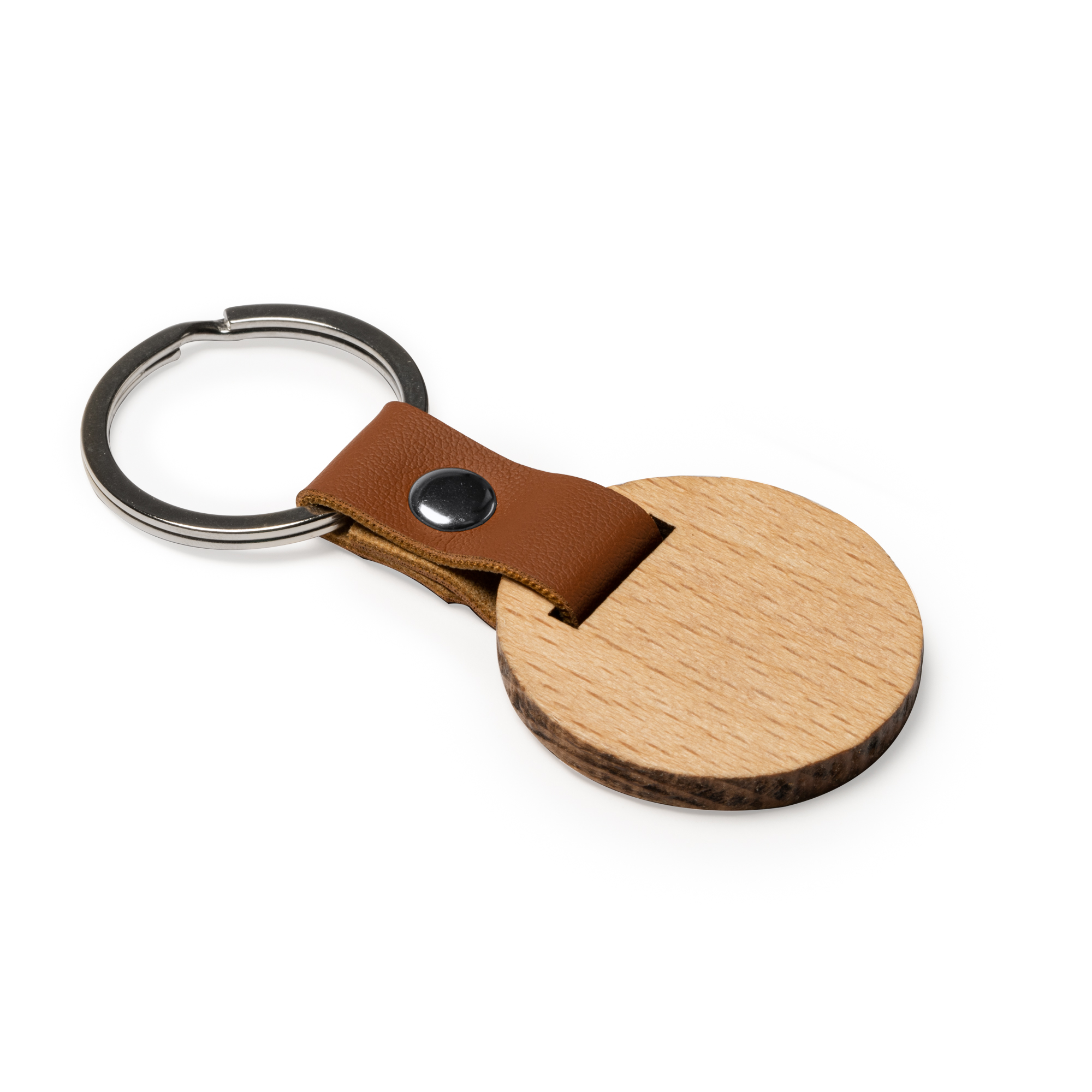 Sleutelhanger Hout Eco-leer